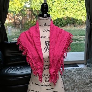 Beautiful Bright Pink Triangle Scarf